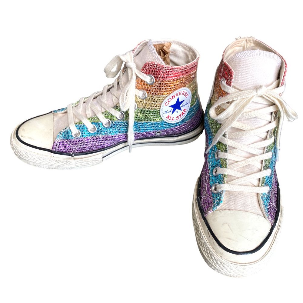 Converse X Miley Cyrus Rainbow Chuck Taylor All-Star Pride Edition Hi-Top Sz 6.5